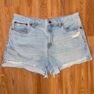 MADEWELL Distressed Light Blue Jean Shorts Womens Size 32 EUC